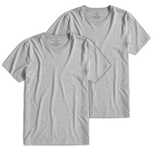 22Grey Giordano футболка мужская две пары комбинированных футболок с коротким рукавом и круглым воротом, две футболки идут в паре и имеют широкий выбор цвет и размеров - Цвет: 22Grey
