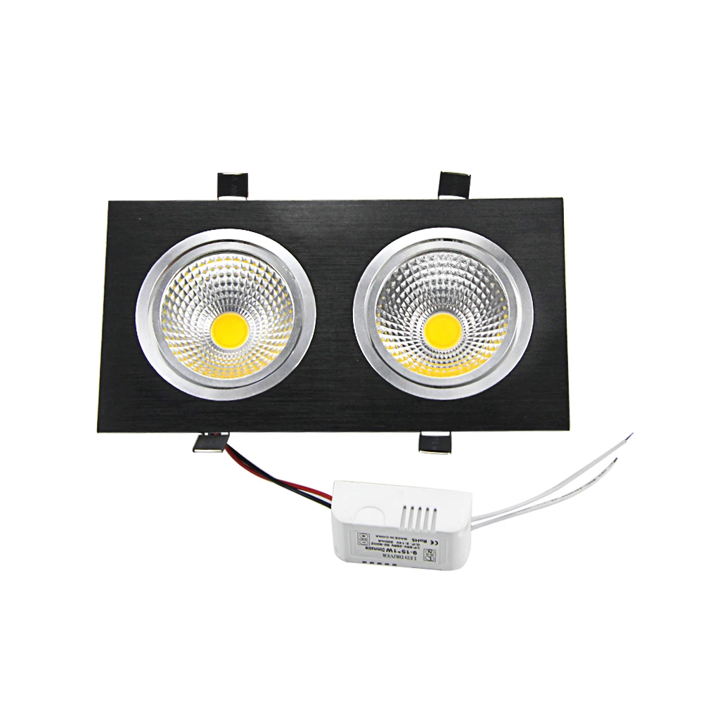 Рисунок черный 2 голову затемнения светодиодный встраиваемые квадратные