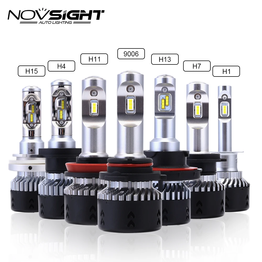 NOVSIGHT H4 H11/H8/H16 H7 автомобильный головной светильник s лампы 70 Вт 10000LM H15 Play and Plug