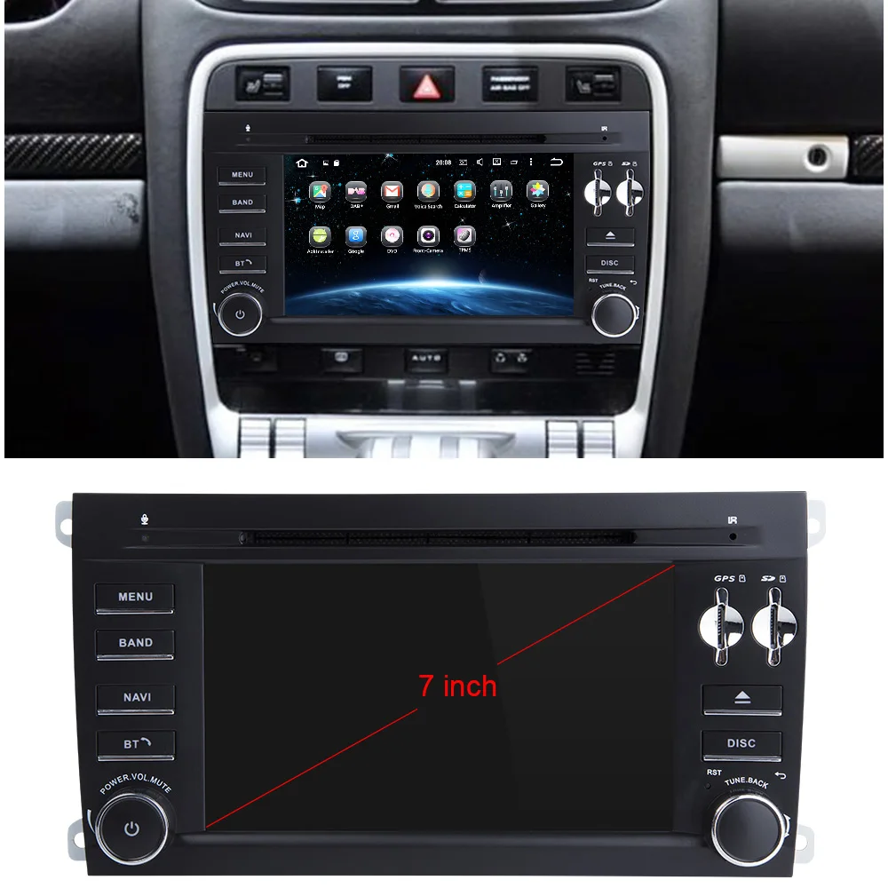 Eunavi чисто 2 Din Android 8 0 dvd плеер автомобиля для Porsche Cayenne 2003 2004 2005 2006 2007 2008 2009 2010 радио с