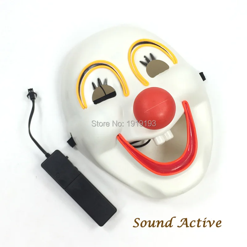 Новое поступление праздничная светодиодная маска EL для Хэллоуина Пасхальная