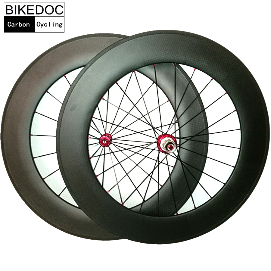 

BIKEDOC 700C Carbon Wheels 25MM Width U Shape 88MM Road Bike Wheels Light Bicycle Wheel
