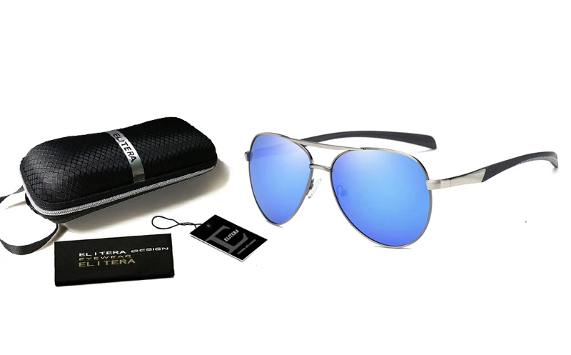 Grey blue-Package B Elitera высокое качество поляризованные зеркало Защита от солнца Очки мужской вождения Рыбная ловля Открытый Eyewears Интимные аксессуары Солнцезащитные очки для женщин для Для мужчин - Цвет линз: Grey blue-Package B