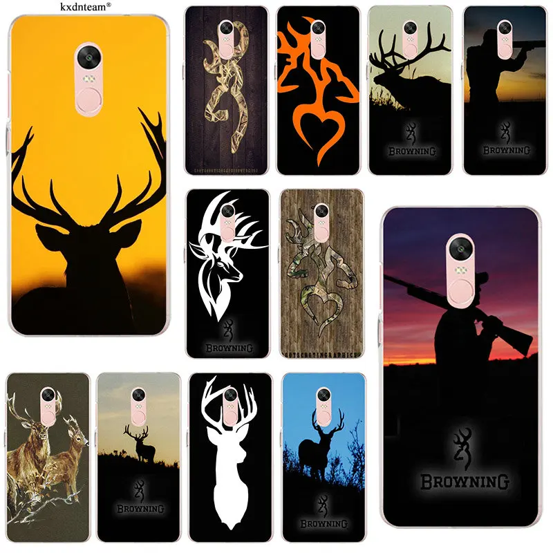 Горячие Browning для охоты на оленя головы Мягкие силиконовые ТПУ чехлы телефонов