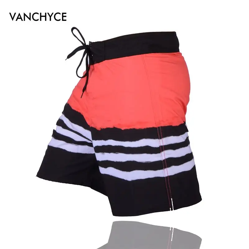 VANCHYCE летние красные шорты для мужчин пляжные бермуды короткие быстросохнущие