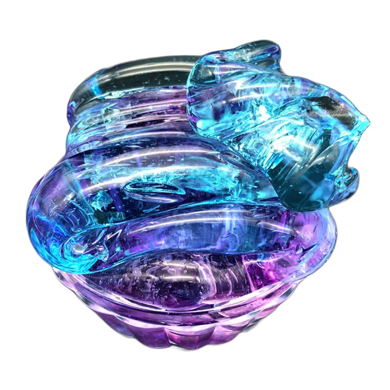 Blue Purple Slime DIY магический микс Кристалл слизи игрушки поставки прозрачный пушистый пена шпатлевка Пластилин облако слизи мяч глина песок набор для детей - Цвет: Blue Purple Slime