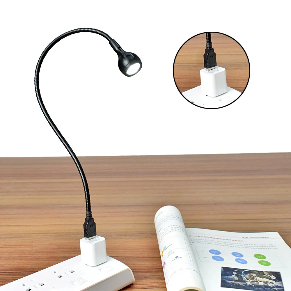 Toolour USB светодиодный светильник, лампа для чтения, лампа для ухода за глазами, светильник с гибким гусиным краем для ноутбука, ноутбука, компьютера, настольного компьютера L