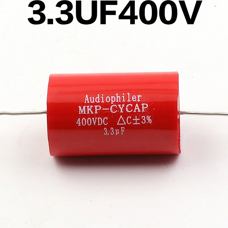 3.3UF400V PAPRI 1 шт. Audiophiler Осевая MKP Аудио Класс конденсатор с алюминиевой крышкой, 0,47-15 мкФ 400VDC для HIFI DIY частоты постоянной ёмкости, универсальный конденсатор гитарный усилитель - Цвет: 3.3UF400V