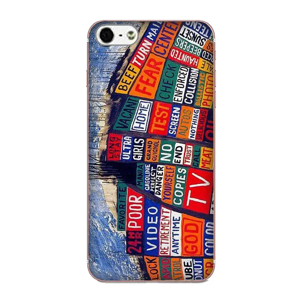 Чехол для мобильного телефона из ТПУ с черно белым логотипом Radiohead Apple iPhone 4 4S 5 5C 5S