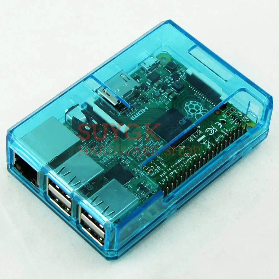 Raspberry PI 3 Model B + plus прозрачный синий чехол Корпус коробка для 2 PI3 Модель