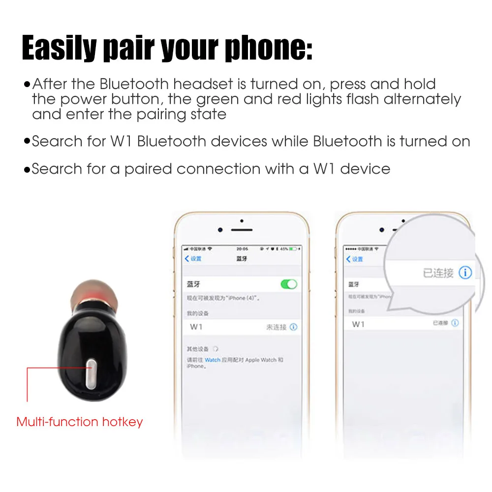 Мини беспроводные Bluetooth 4,2 наушники гарнитура настоящие стерео наушники для iPhone Поддержка Android и IOS системы