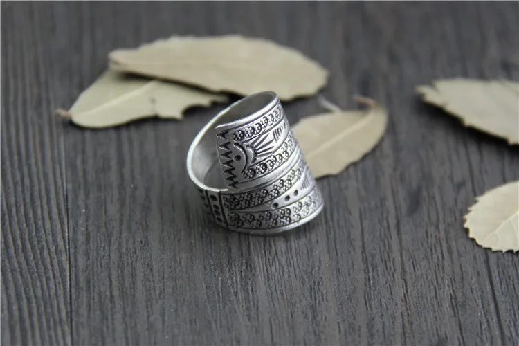 Посеребренные оптовая Тайский ручной посеребренные кольца мужчины и женщины