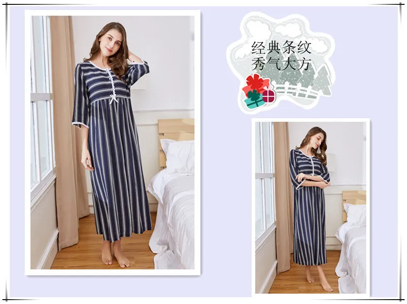 Summer Homewear Nightgown Women Princess Night Sleepwear Loose Cotton Half Sleeve Elegant Comfortable For Sleep Plus Size