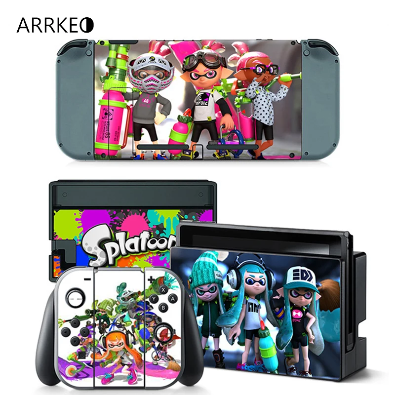 Виниловая наклейка ARRKEO Splatoon 2 Защитная пленка для Nintendo Switch на кожу консоль NS