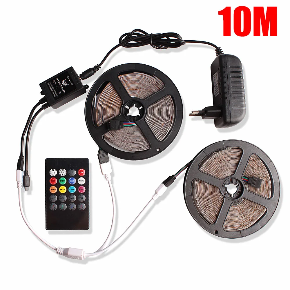 Wifi Bluetooth RGB светодиодный светильник SMD 2835 15 м 10 м светодиодный лента 12 В постоянного тока водонепроницаемая лента диод 5 м гибкий светодиодный музыкальный контроллер