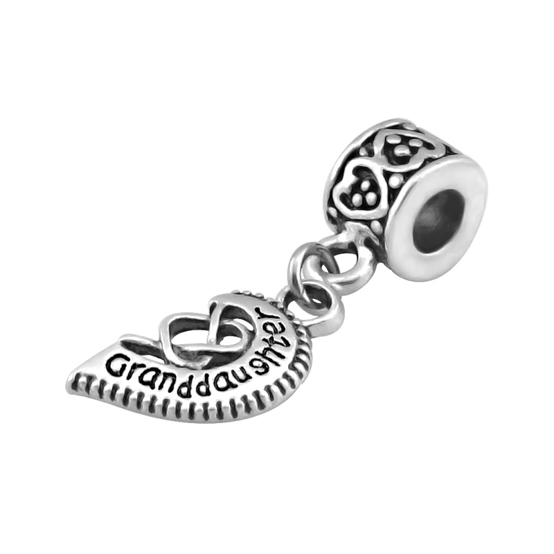 Silver Color Granddaughter Charm Pendant Fit Pandora Bead Charms Bracelets Diy Fashion Jewelry Making SPP185 | Украшения и