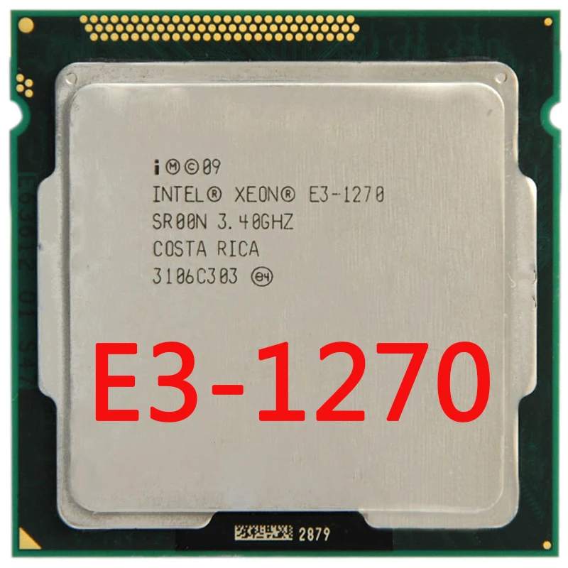 Четырехъядерный процессор Intel Xeon E3-1270 E3 1270 3 4 ГГц 8 Мб LGA 1155 | Компьютеры и офис - Фото №1