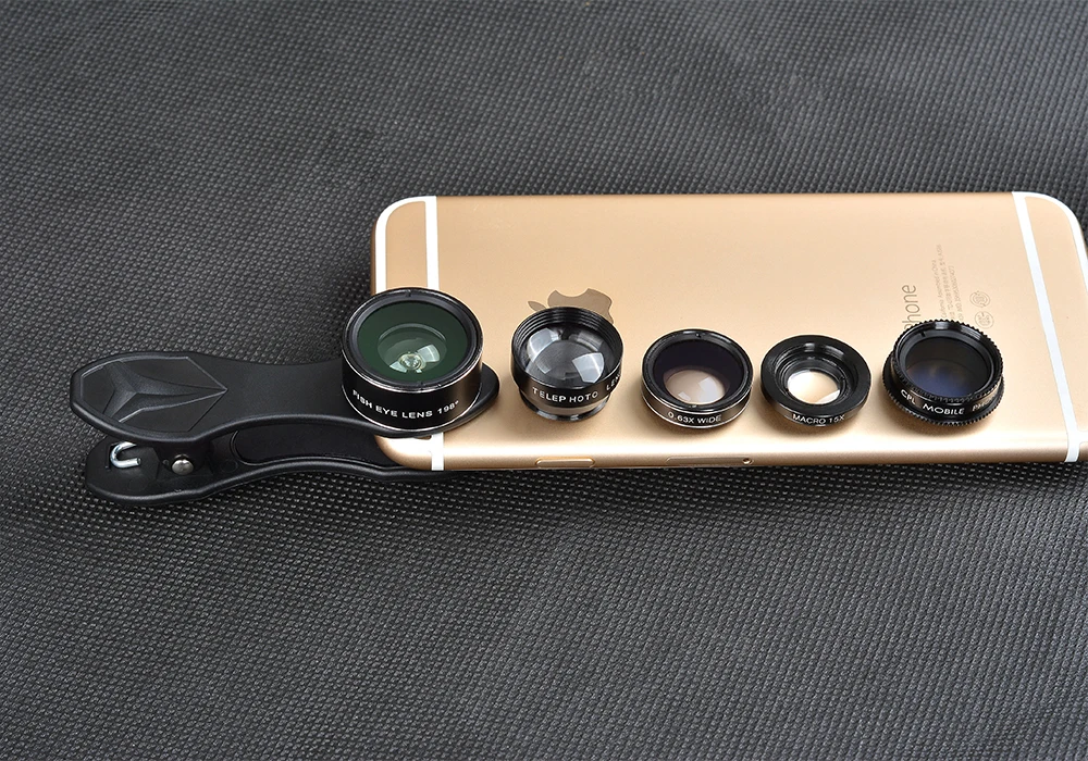 Apexel 5 в 1 Fisheye Широкий формат макрообъектив телескоп телеобъектив CPL мобильный телефон мини объектива камеры для iPhone Samsung Xiaomi