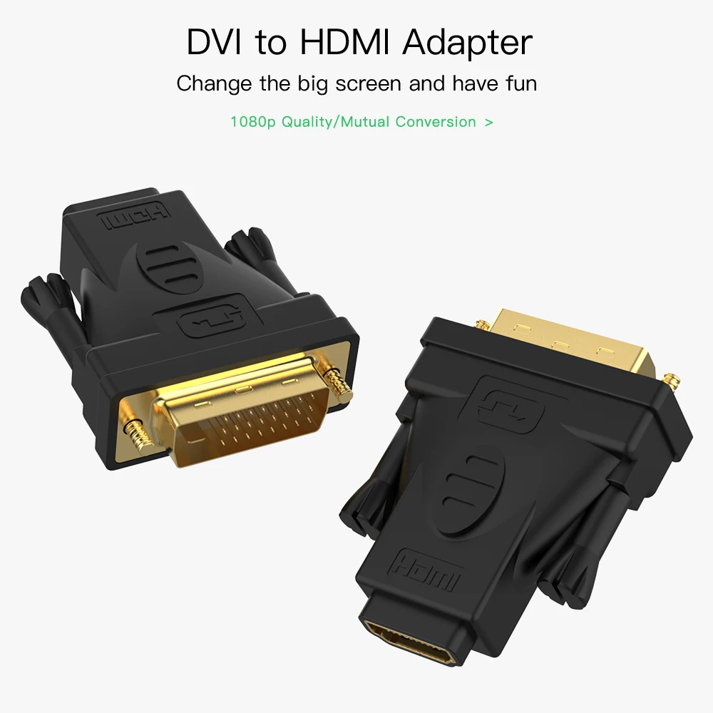 DVI 24 + 1 к HDMI конвертер Позолоченные D мужчина Тип гнездовой разъем адаптера для