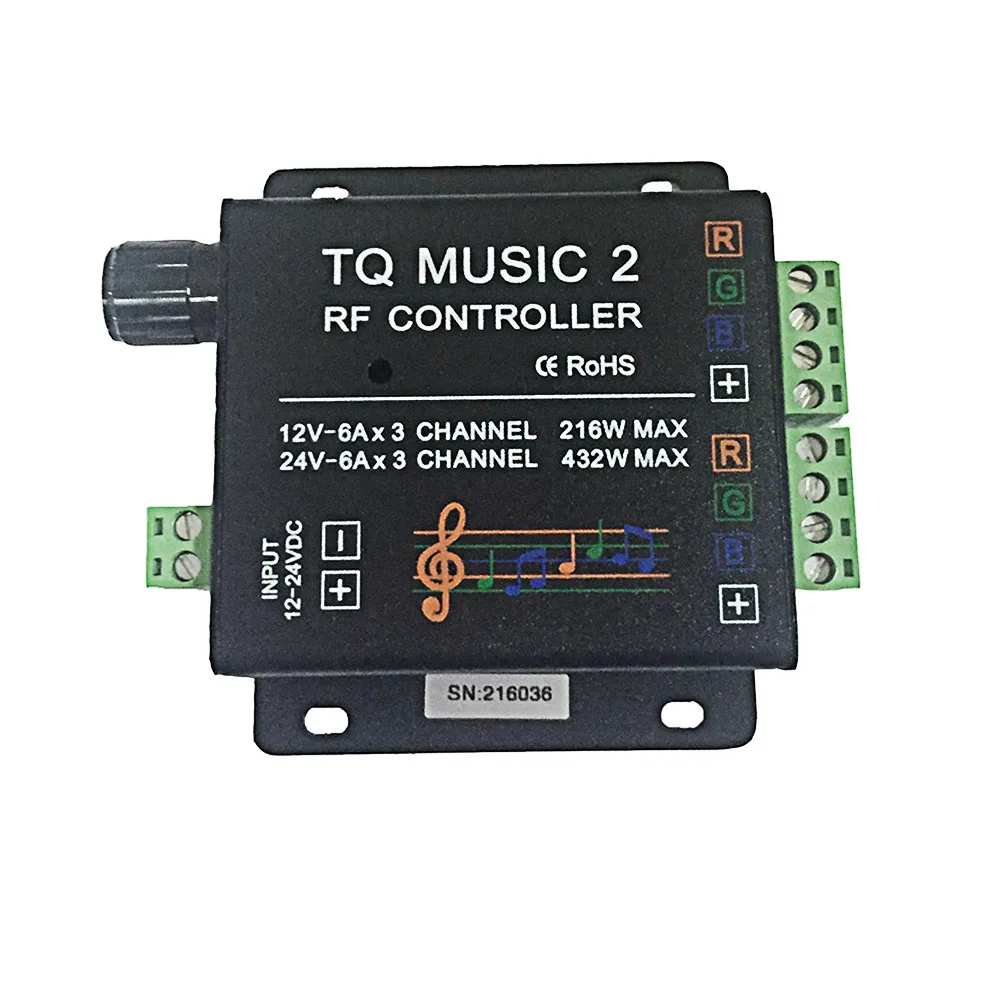 BSOD LED TQ Music 2 Control ler RF с пультом дистанционного управления цветное входное