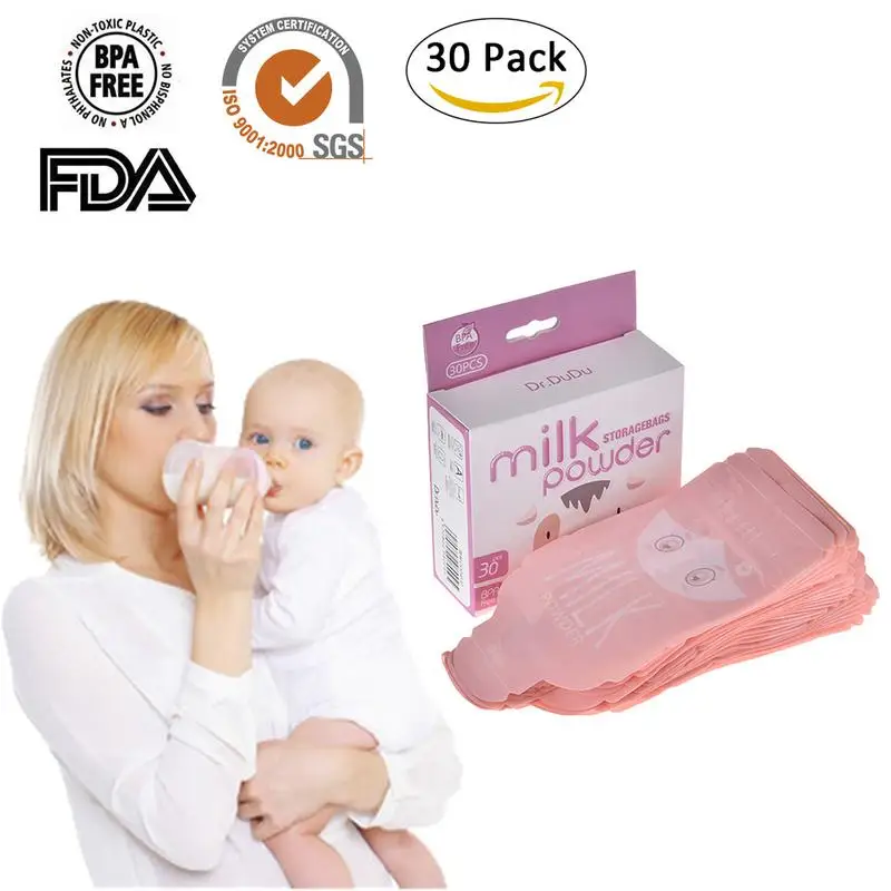 Pink 30 шт./упак. пакет для хранения грудного молока Портативный одноразовые формула чехол Диспенсер Коробка для сухого молока, сумка для хранения - Цвет: Pink