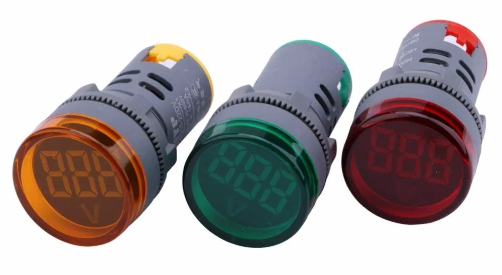 Светодиодный Дисплей цифровой мини-вольтметр переменного тока 80-500V Напряжение