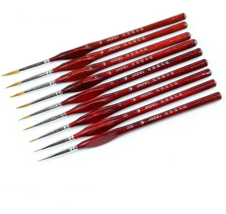 7Pcs Paint Brush Set Professional Sable Hair Art Nail Painting Drawing Brushes Art Painting Brush Pen