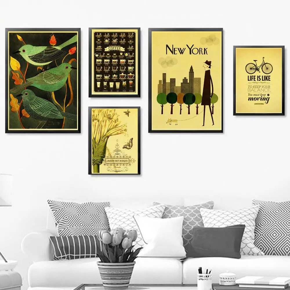 

Виниловый постер кофе/цитаты/Гаваи/пейзаж настенные наклейки постеры печать высокого качества для бара и домашнего декора