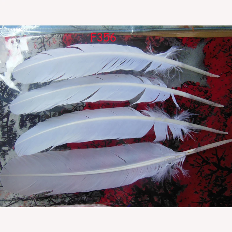

Wholesale 100pcs natural WHITE Turkey feathers 28-33cm / 11-13inch