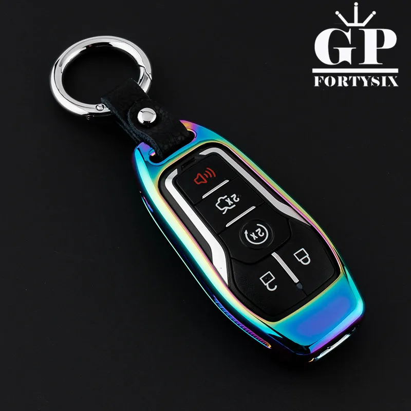 GPFORTYSIX чехол для ключей из цинкового сплава и кожи держатель Ford Taurus Lincoln Mustang 5