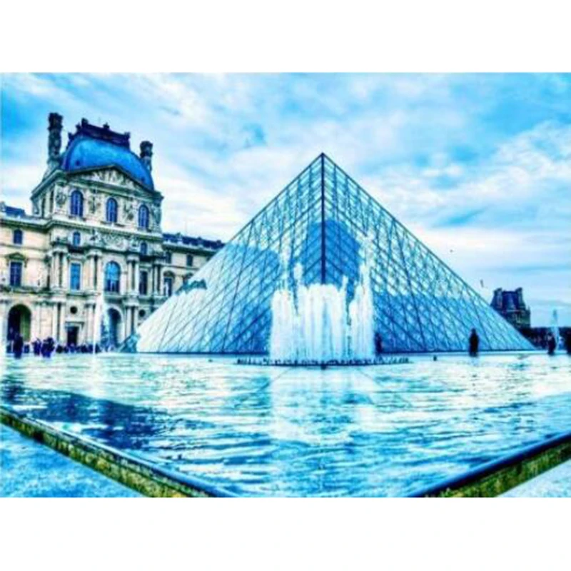 

Алмазная искусственная вышивка наборы Алмазная мозаика Лувр полная дрель квадратная 5d алмазная вышивка картина TT396