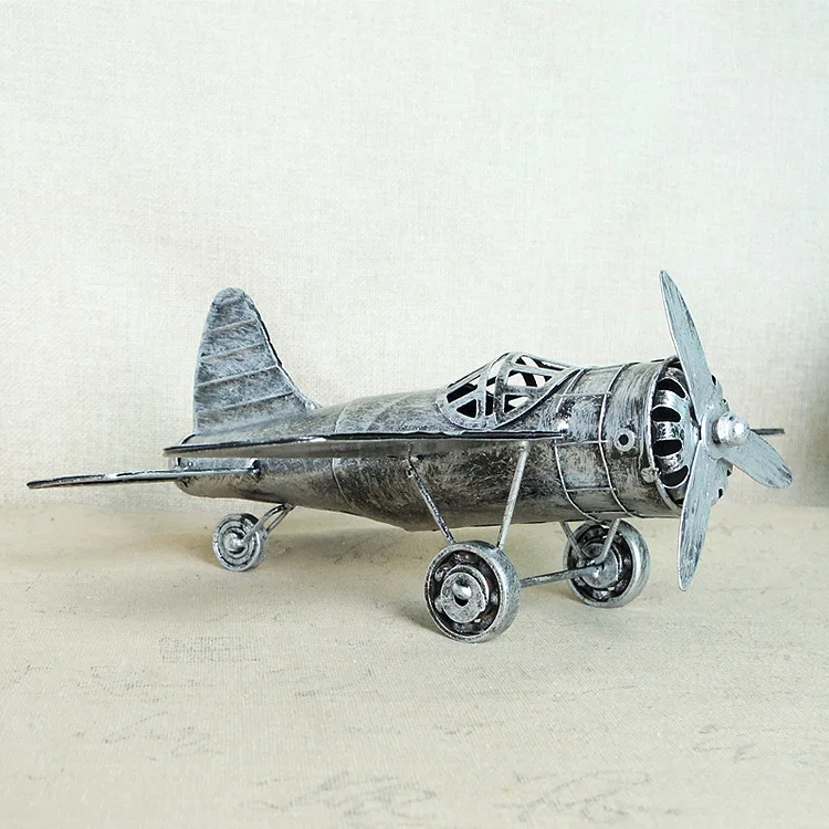 World War II Special offer Retro style Crafts ornaments Iron metal airplane model Gift desk decoration vintage home decor