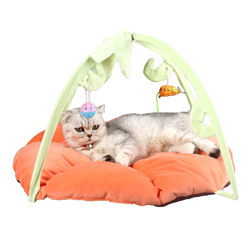 Кровать для кошки домик в форме животных кошка палатка с игрушками более теплая