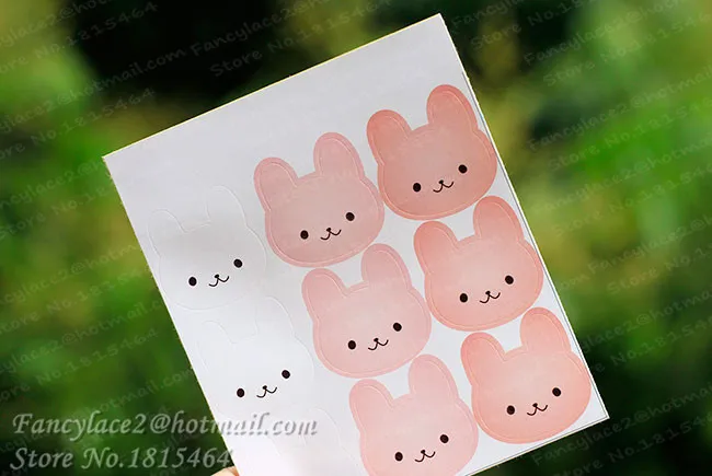 90pcs Rabbit Seal DIY Window Glass Stickers Baking Sticker HandMade Package Paper Tags Labels Stationery Decoration | Дом и сад