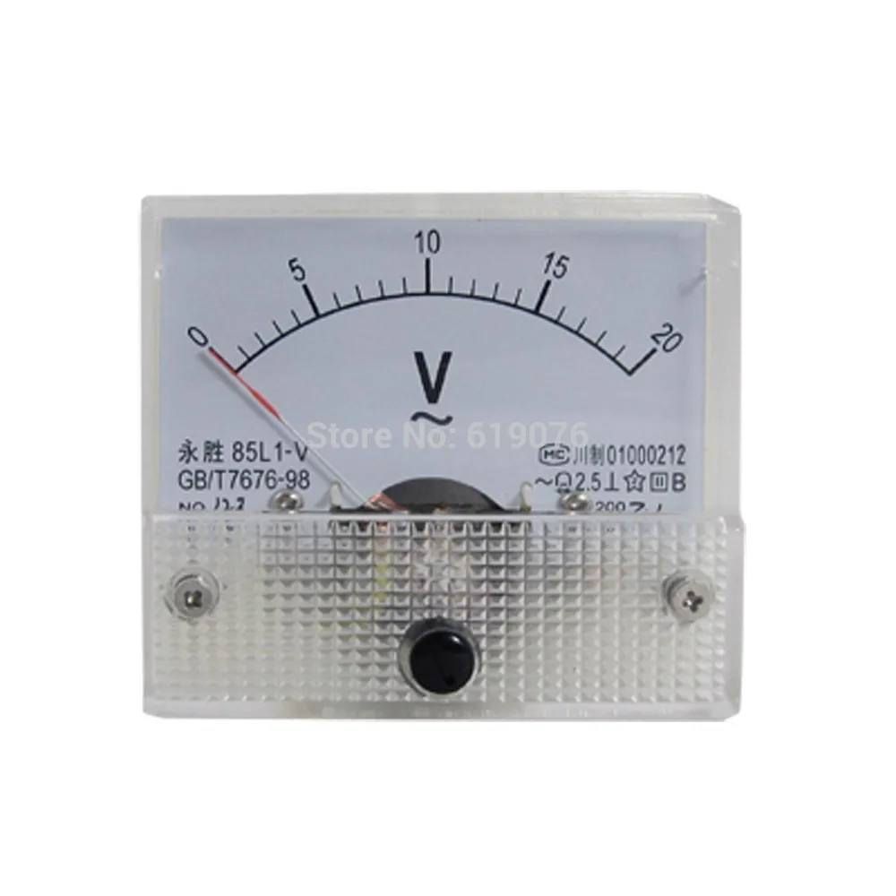 

85L1-V AC 0-20V Аналоговый вольтметр Панель измеритель напряжения