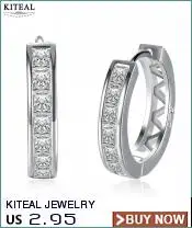 Kiteal 925 ювелирные изделия серебряные женские серьги шесть крапанов Циркон Сердце со стрелой круглые серьги-кольца для женщин лучший подарок S-E184