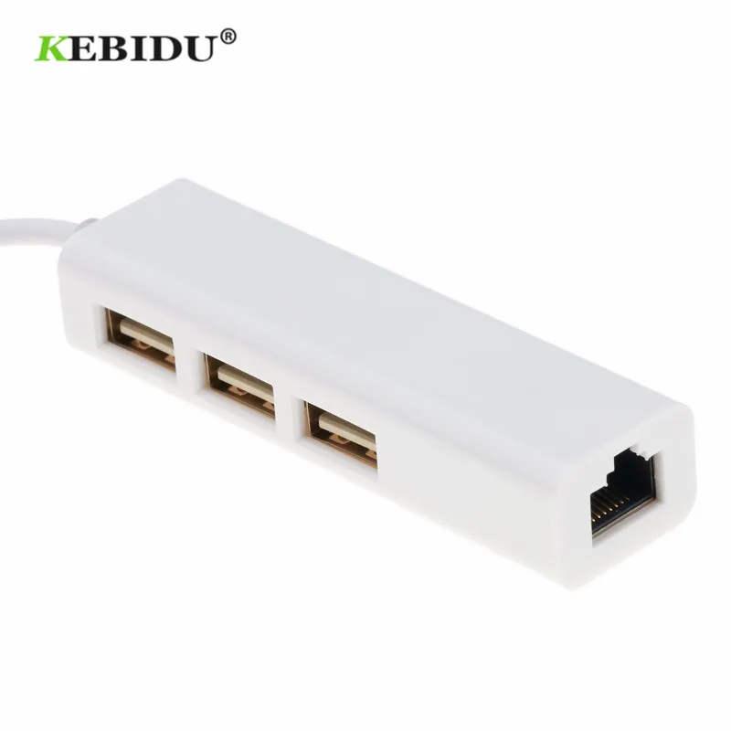 Kebidu USB Type C 3 порта USB3.0 концентратор для LAN RJ45 сетевой карты Lan адаптер Macbook ThinkPad Samsung