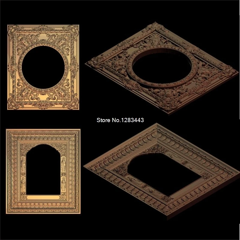 2 шт. Christian_Picture frame 3d модель STL рельеф для ЧПУ формат маршрутизатор гравер ArtCam|Фрезы