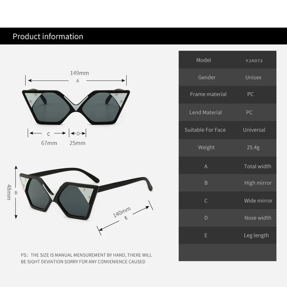 Женские солнцезащитные очки MISM Polygon винтажные разноцветные в оправе из