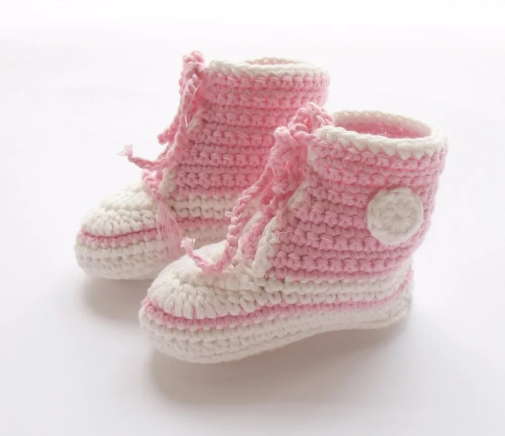Детские тапочки ручная вязка обувь для новорожденных пинетки детей 0 12