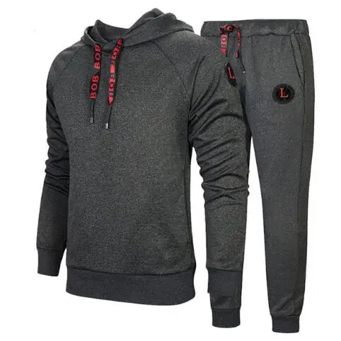 Мужской комплект из двух предметов новые модные толстовки с капюшоном