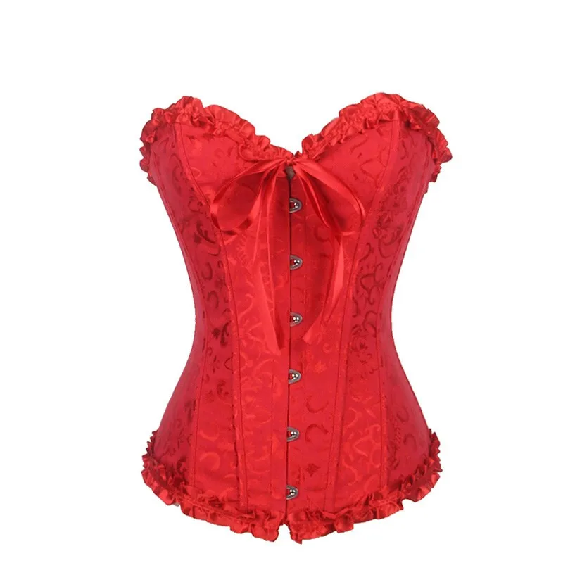 Корсеты и бюстье для женщин пикантные кружево Overbust вышитые корсет топ