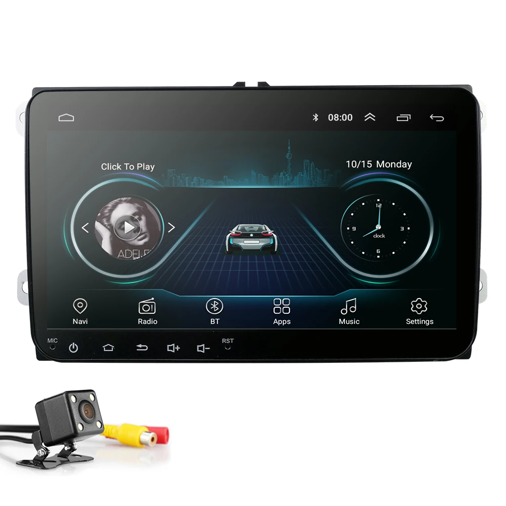 Android 8,1 автомобильный мультимедийный плеер 9 дюймов 2 Din Авто Радио для V W/Volkswagen/T ouareg FM радио USB DVR SWC BT DAB+ Can bus Wifi