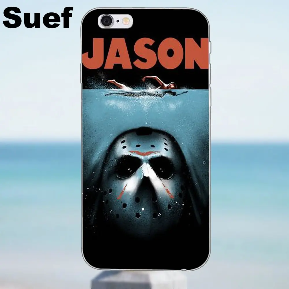 Мягкий хипстерский чехол Jason Vorhees Friday The 13th для iPhone 4 4S 5 5S 5C SE 6 6S 7 8 Plus X Galaxy J1 J3 J5 J7 A3 A5