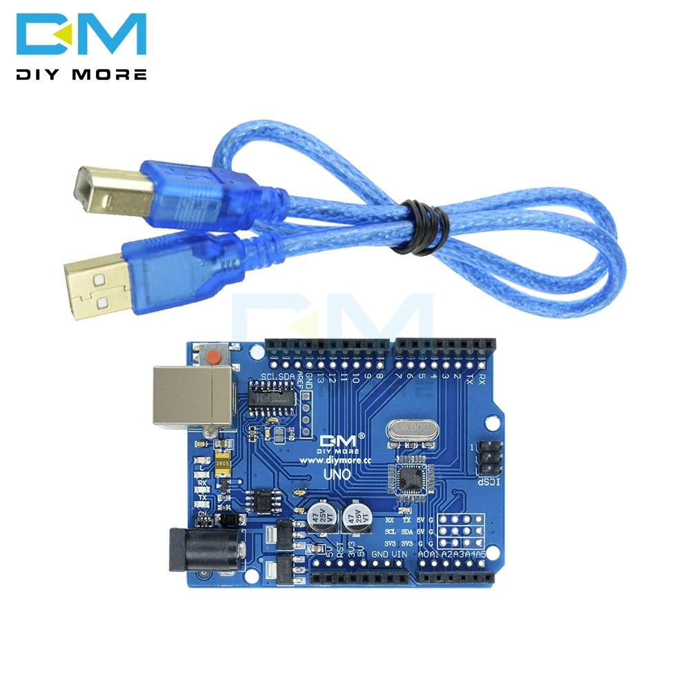 Совместимая плата UNO R3 с Atmel ATmega328P модуль драйвера CH340 CH340G на замену Atmega16U2 USB Type B