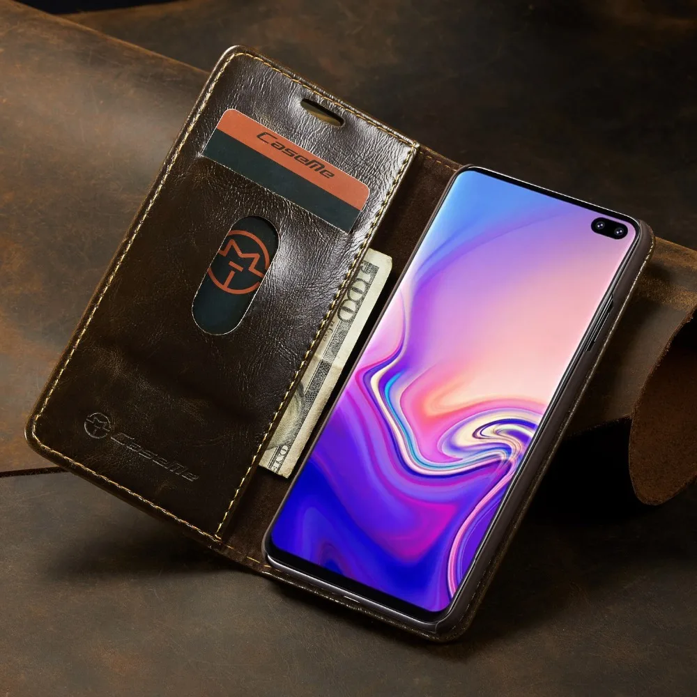 Magnetic Flip shockproof Case Coque for Samsung Galaxy S10 Plus S10+ S10e Cover Luxury PU Leather Card Holder PC Back | Мобильные