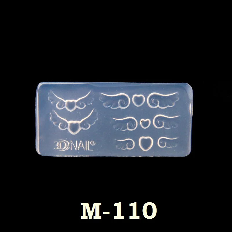 M 110 Красивая 1 шт. силиконовая форма для дизайна ногтей, 27 дизайнов, прочная 3D стерео кристальная резная форма, Хрустальная пудра, резной инструмент для дизайна ногтей - Цвет: M 110