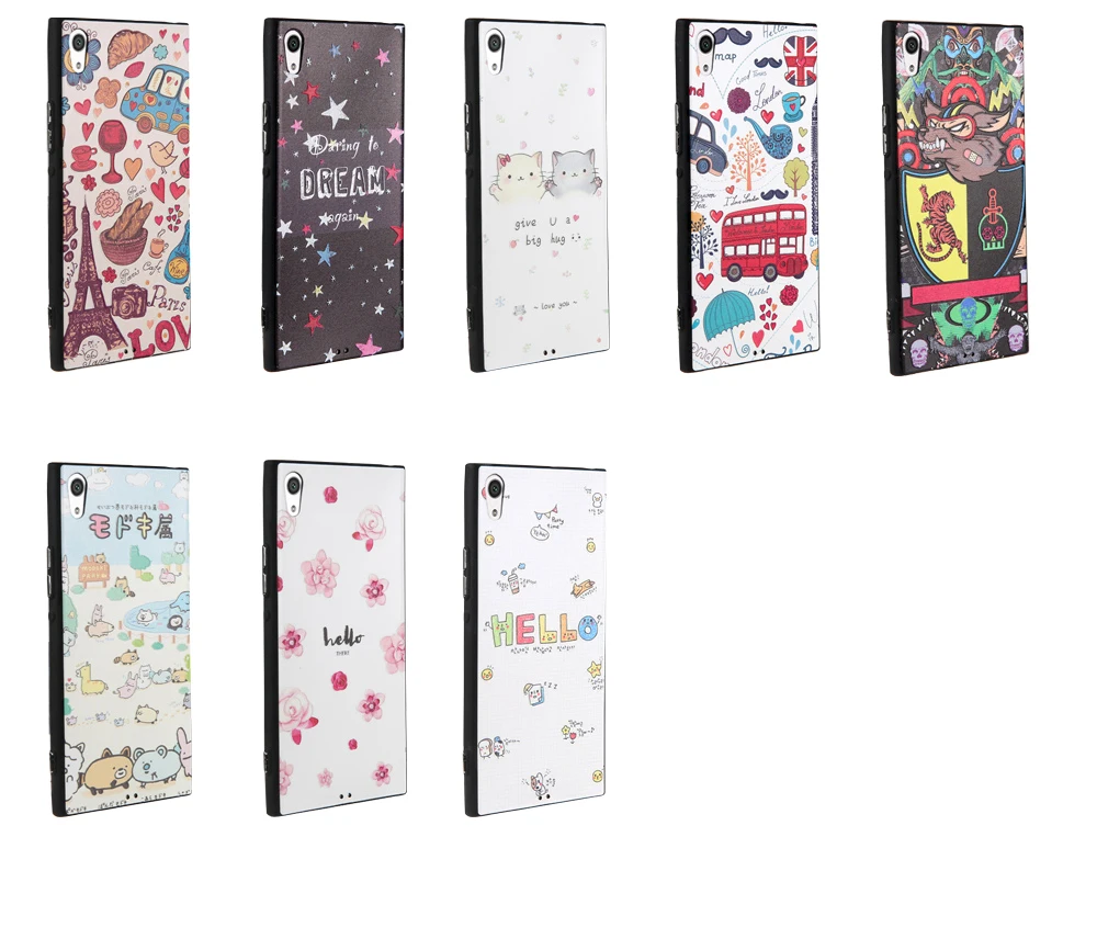 For Sony Xperia XA1 Ultra Case Cover Silicon 3D Slim Cartoon Soft Relief Protective Coque Fundas Skin Etui |