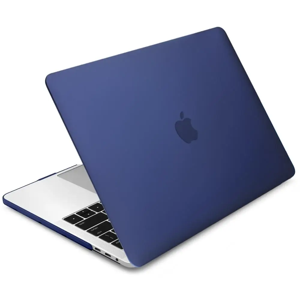 Премиум матовый чехол для MacBook Air 11 12 дюймов, рукав для ноутбука Macbook Pro 13 15 Touch Bar Touch ID+ чехол для клавиатуры - Цвет: navy blue