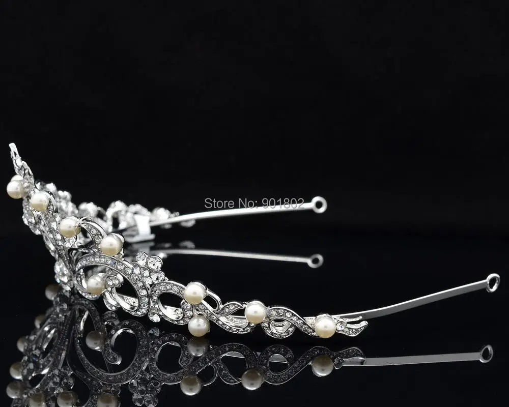 Модные жемчужные австрийские стразы кристаллы свадебная тиара Корона Свадебные